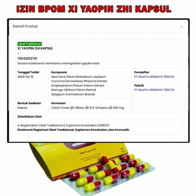 Izin BPOM Xi Yaopin Zhi
